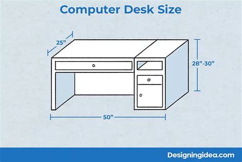 computer table size in cm