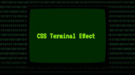 Computer Terminal Effect