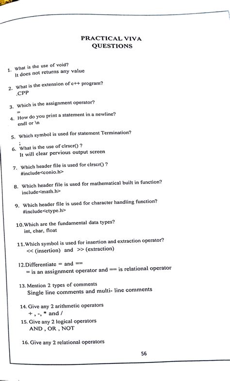 Computer Viva Questions For Class 1