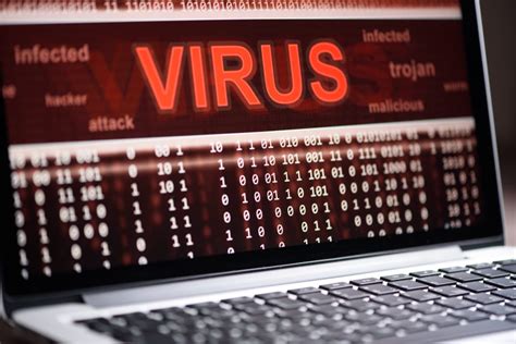 Bild eines Computers mit einem Malware-Virus