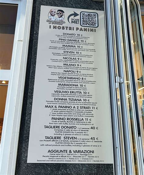 con mollica o senza menu