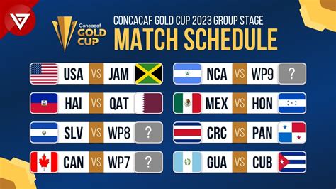 concacaf gold cup schedule