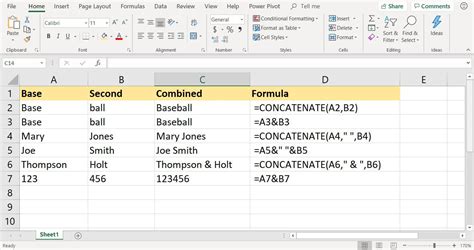 concatenate values of two cells in excel