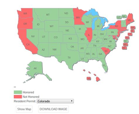 Concealed Carry Permit States Map