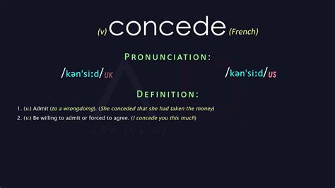 concedes meaning in telugu