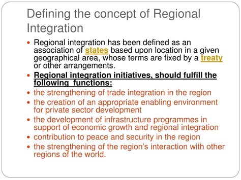concept of regional integration