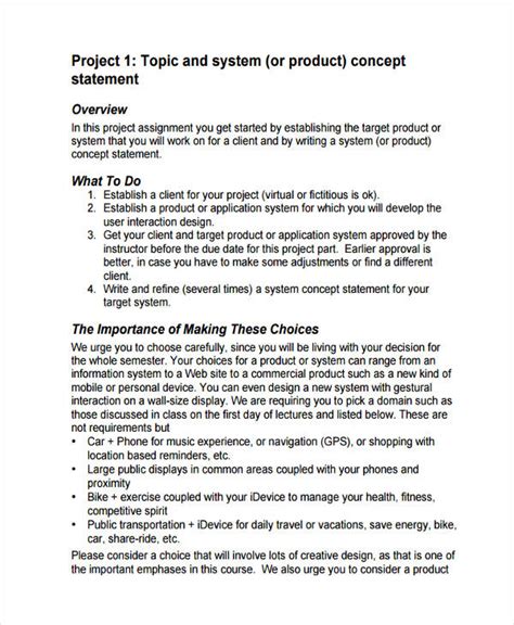 concept statement examples