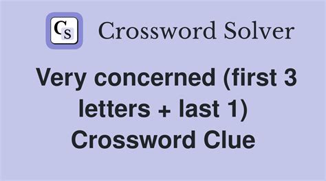 concerned crossword clue 10 letters