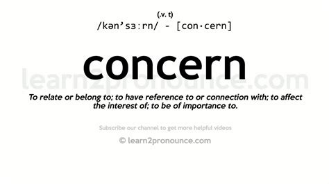 concerns meaning