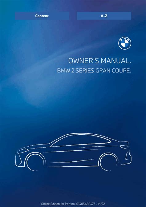 Bmw 2 Series Gran Coupe Owners Manual