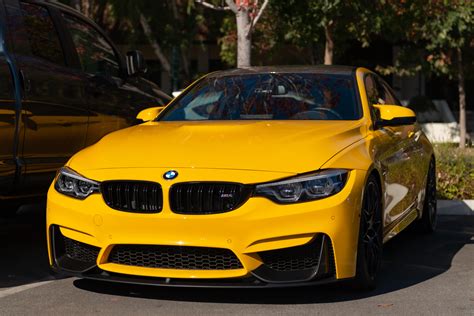 Bmw Car Yellow Colour