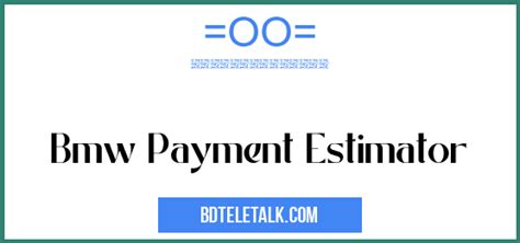 Bmw Payment Estimator