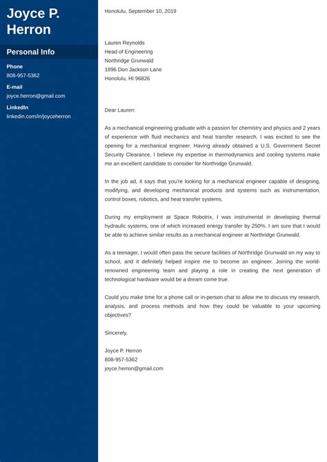 Engineering Cover Letter
