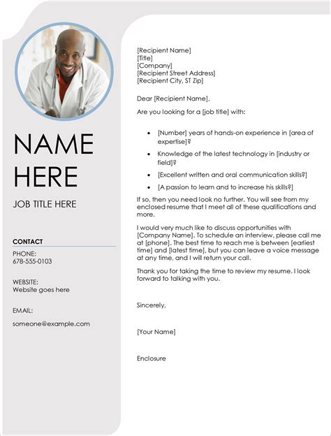 Free Cover Letter Template
