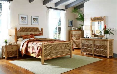 Wicker Bedroom Furniture Set