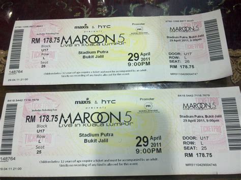 concert tickets maroon 5
