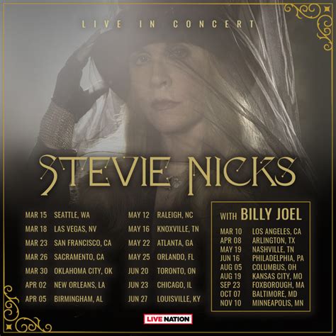 concert tour tickets of stevie nicks
