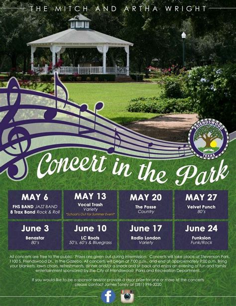 concerts in the park 2023