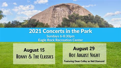 concerts in the park eagle rock 2022