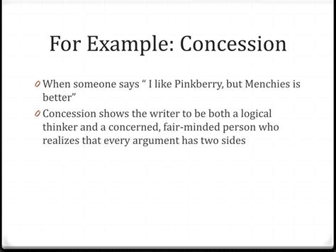 Concession Definition And Example