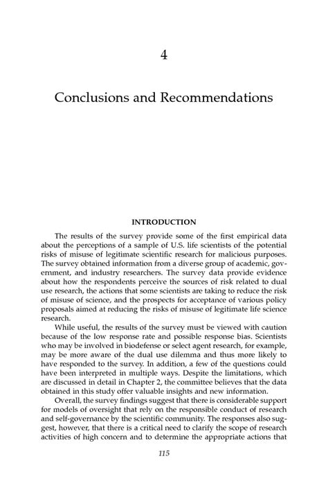 conclusion and recommendation in research example quantitative