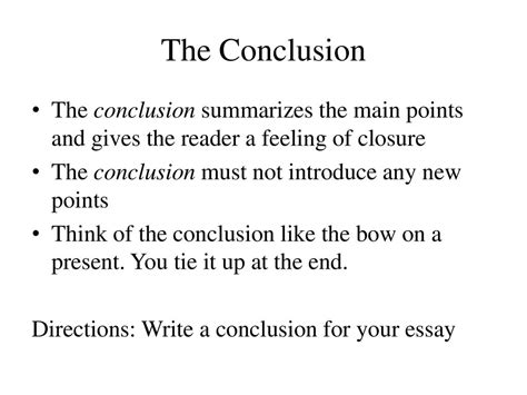 conclusion section