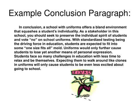 conclusion statement example
