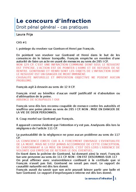 Latest Concours D�infraction Code Pénal
