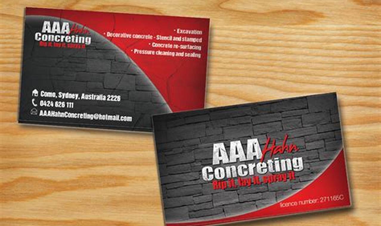 concrete business cards