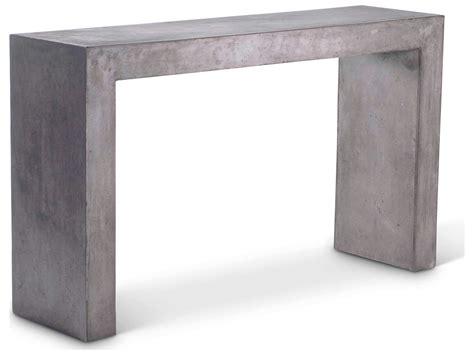 Vala Industrial Loft Speckled Concrete Outdoor Console Table