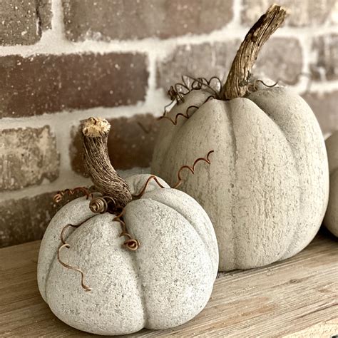 Concrete Pumpkins The Wood Grain Cottage