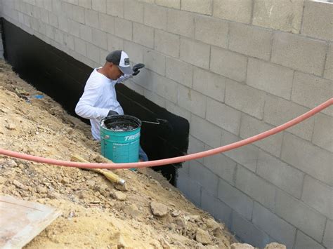 concrete block wall waterproofing