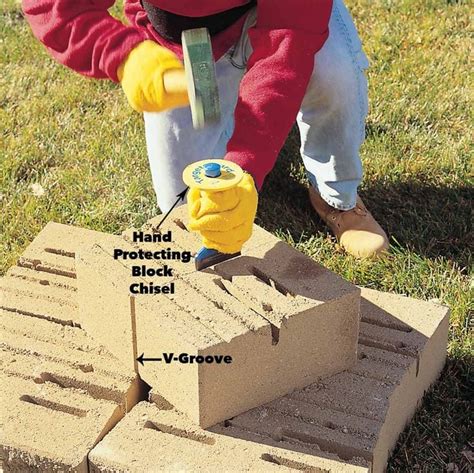 Concrete Block With Chisel