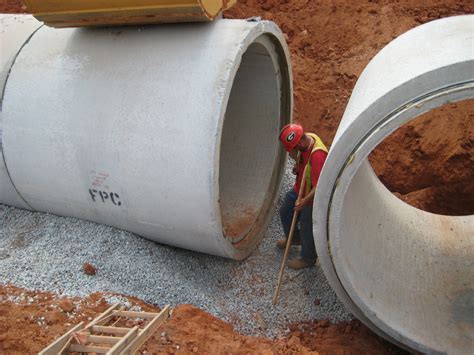 concrete drainage pipe installation