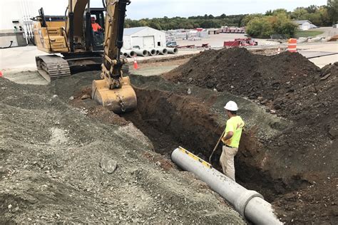concrete drainage pipe installation