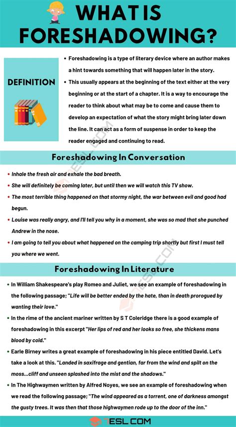 Concrete Foreshadowing Examples