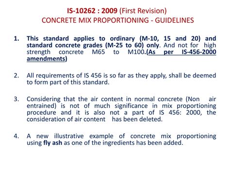 Concrete Mix Proportioning - Guidelines