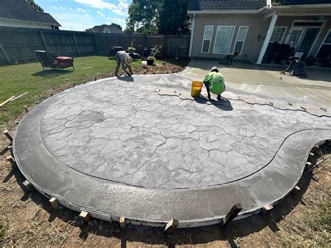New Walkway, Entry and Stamped Concrete Patio Stanley Company