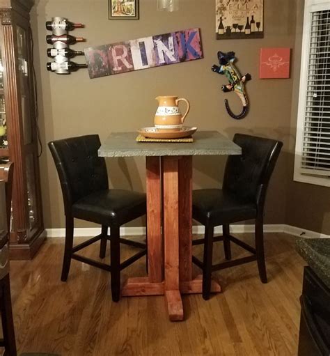 Concrete Top Pub Table