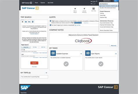 concur sap connexion