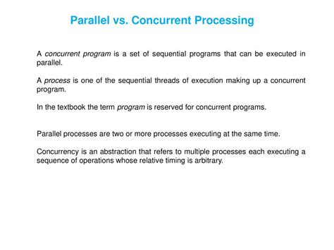 concurrent and parallel processing