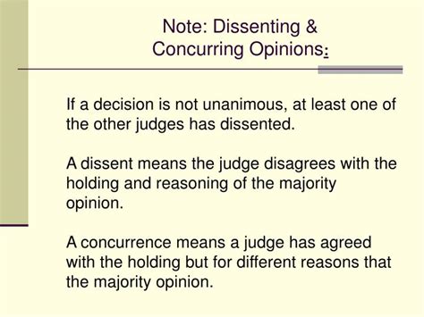 concurring opinion vs dissenting opinion