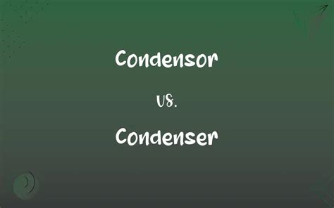 Condenser English Spelling