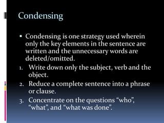 Condensing Verb Meaning