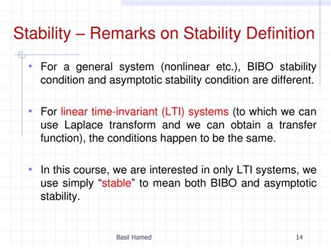 condition for stability of an lti system