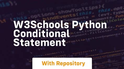 conditional branching statements in python w3schools