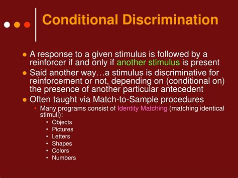 conditional discrimination example