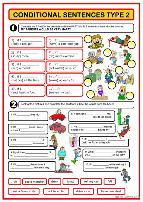 conditional sentence type 2 exercise pdf
