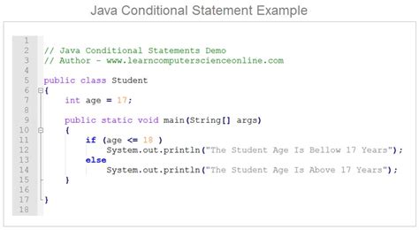 conditional statements in java with examples