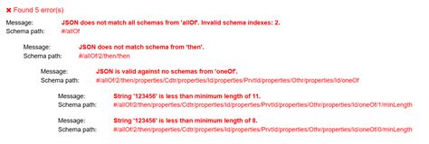 conditional statements in json schema